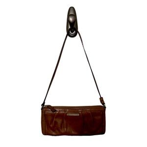 Calvin Klein Brown Leather Baguette Bag